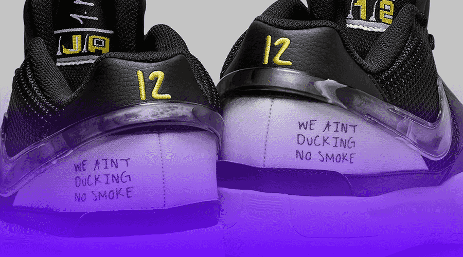 Ja Morant’s signature sneaker “We Ain’t Duckin No Smoke”