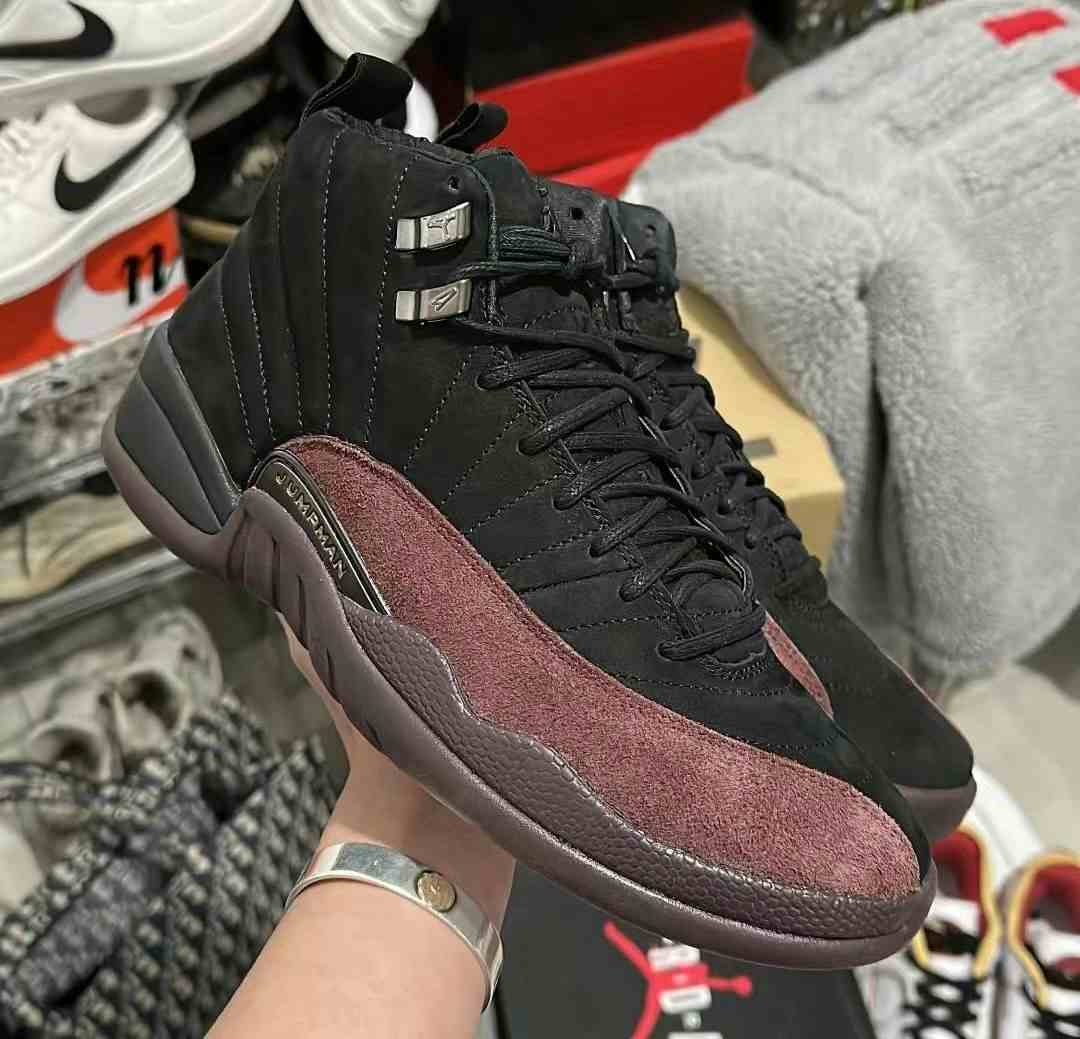 First Look At The New A Ma Maniere Air Jordan 12 Black Burgundy Crush 