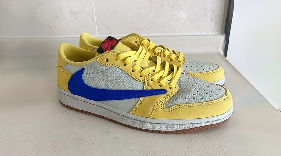 First look at the Travis Scott x Jordan 1 Low OG Canary (W)