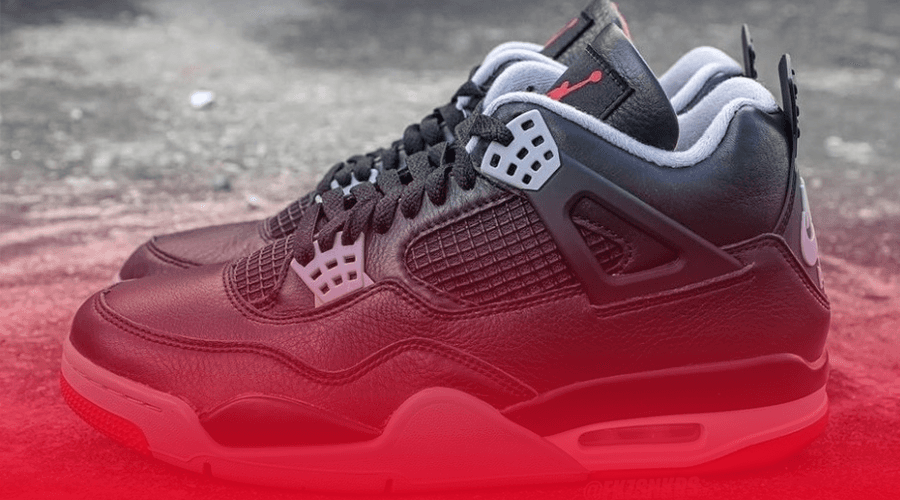 Detailed looks of the Air Jordan 4 Bred Reimagined