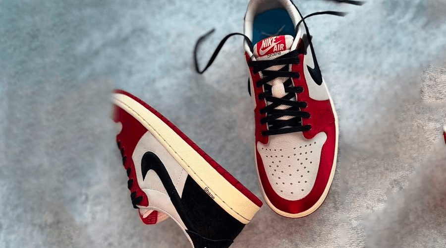 First looks of the upcoming Trophy Room Jordan 1 Low OG