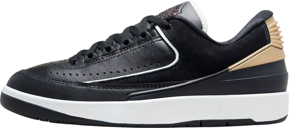 Air Jordan 2 Low Black Metallic Gold (W)