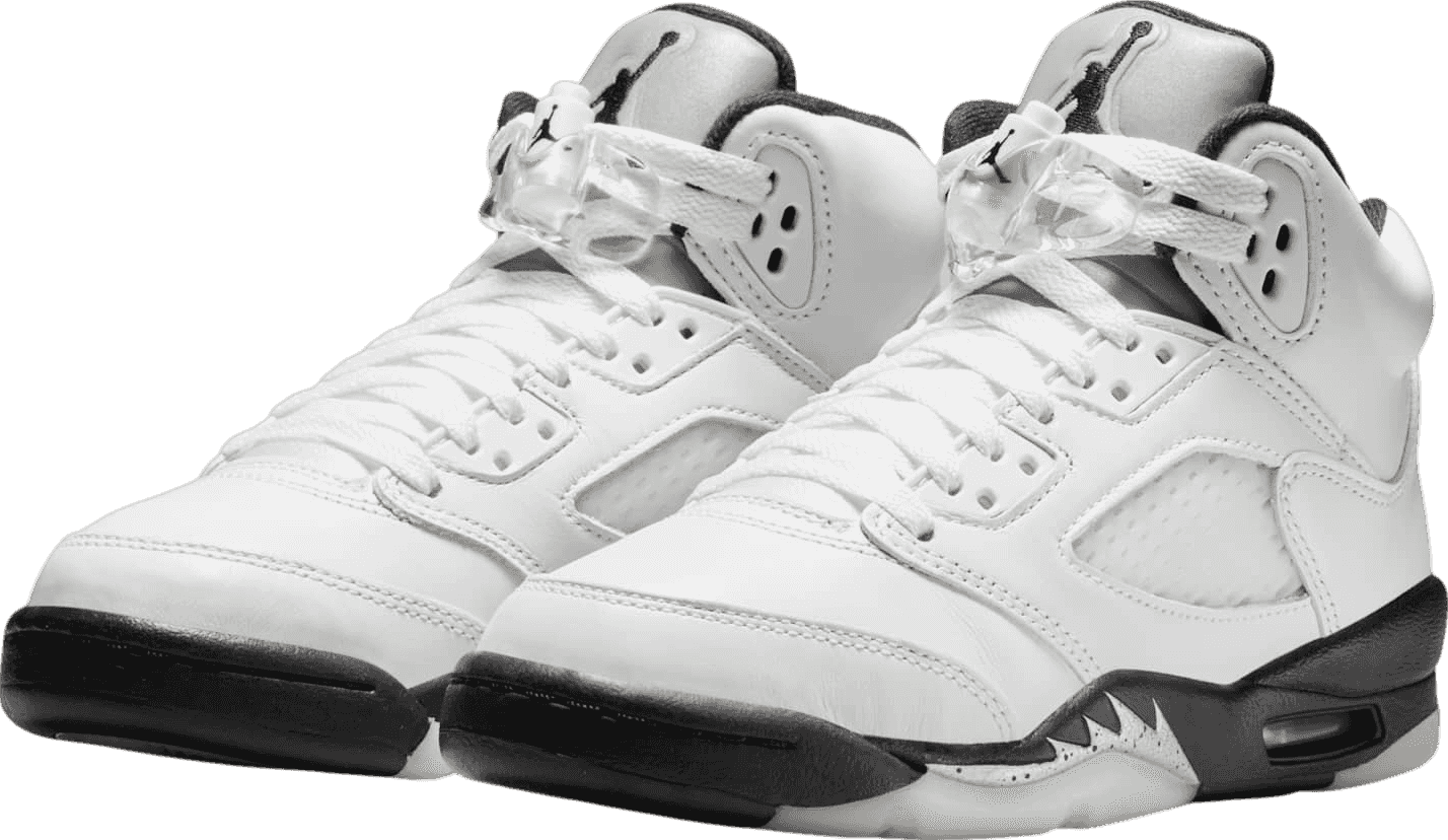 Air Jordan 5 White/Metallic Black (GS)