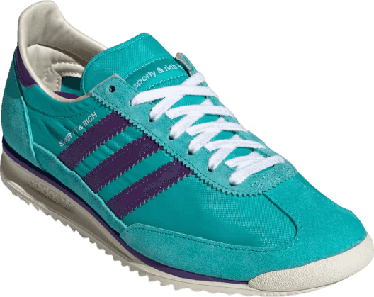 Sporty & Rich x Adidas SL72 "Mint Rush/Power Purple"