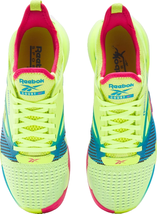 Reebok Nano Court Lime/Aqua Pink