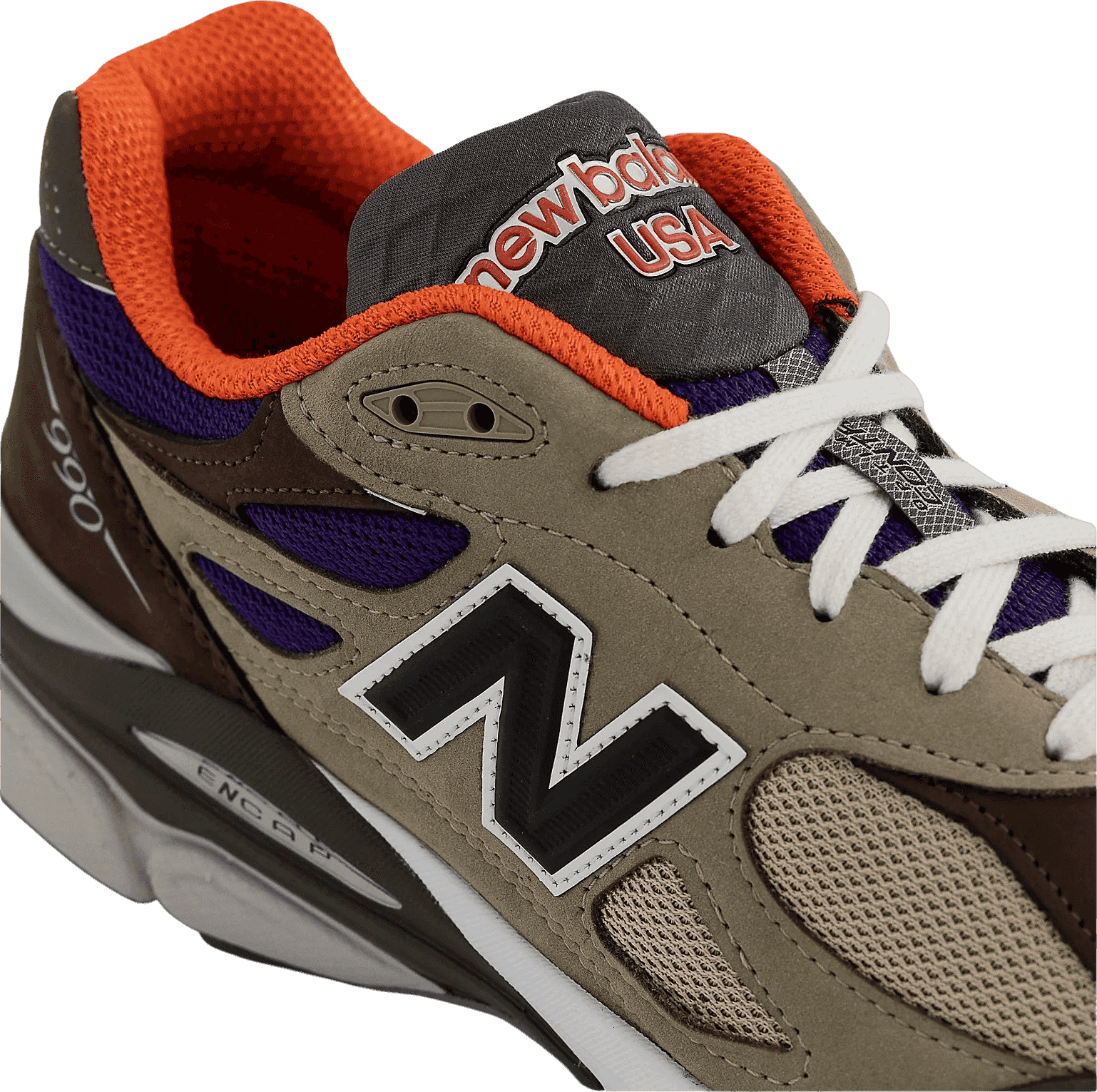 New Balance 990v3 MiUSA Khaki Orange