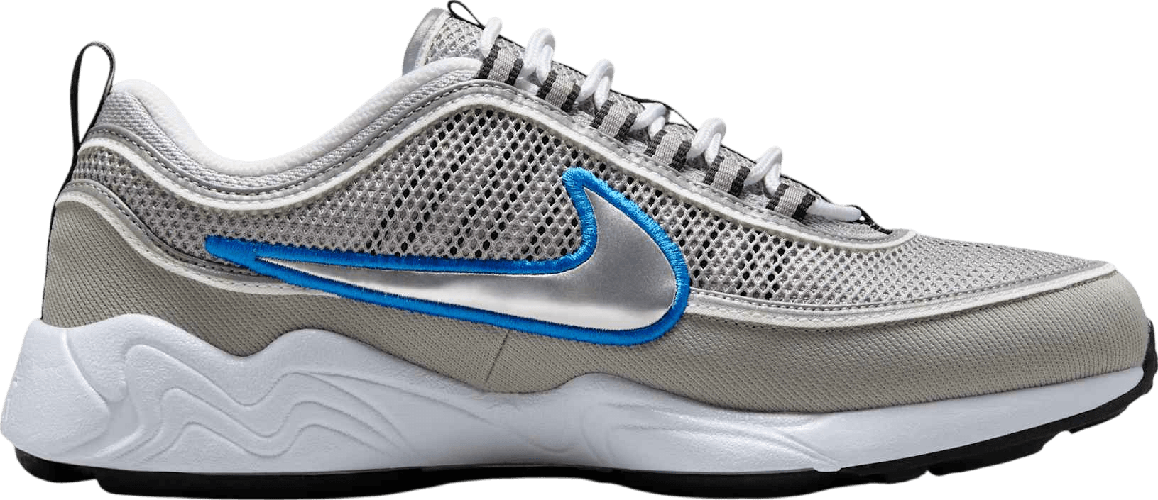 Nike Air Zoom Spiridon Metallic Silver/Signal Blue