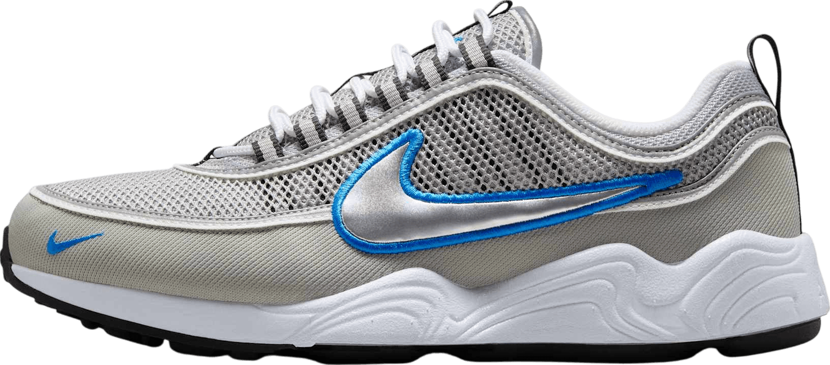 Nike Air Zoom Spiridon Metallic Silver/Signal Blue