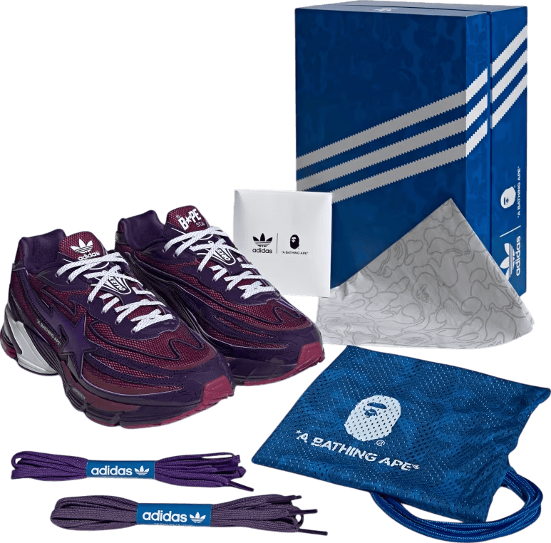 BAPE x Adidas Orketro "Dark Purple/Cloud White"