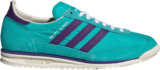 Sporty & Rich x Adidas SL72 "Mint Rush/Power Purple"