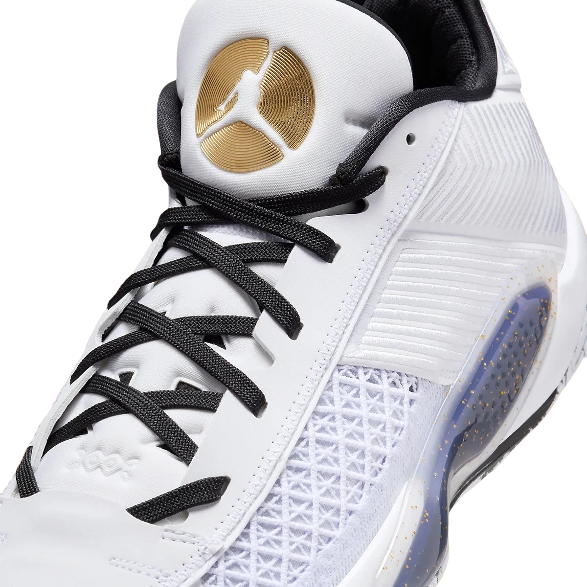 Jordan 38 Low White Metallic Gold Black