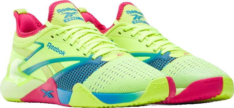 Reebok Nano Court Lime/Aqua Pink